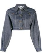 M Missoni Cropped Denim Jacket - Blue