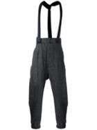 Lost & Found Ria Dunn Suspenders Track Pants, Men's, Size: Small, Grey, Linen/flax/cotton
