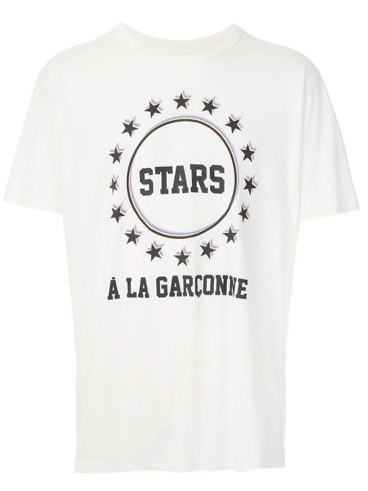 À La Garçonne Camiseta Stars À La Garçonne + Hering - White