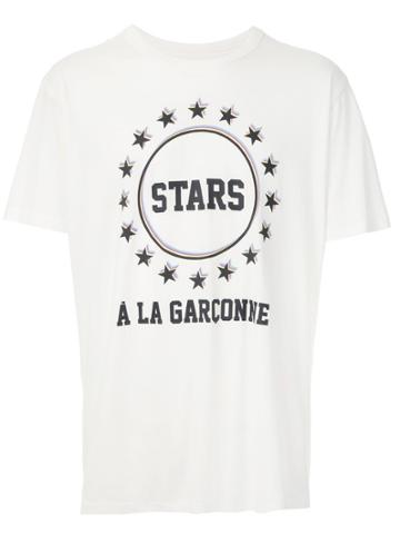 À La Garçonne Camiseta Stars À La Garçonne + Hering - White