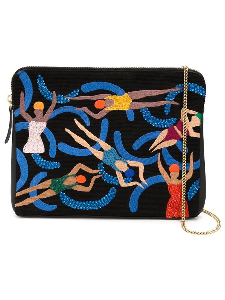 Lizzie Fortunato Jewels 'pool Girls Safari' Clutch, Women's, Black