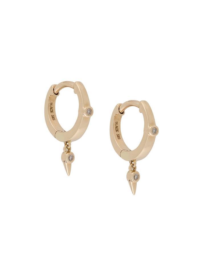 Maria Black 14kt Yellow Gold And Diamond Dangle Huggies