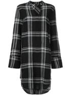 Osklen Plaid Shirt Dress - Black
