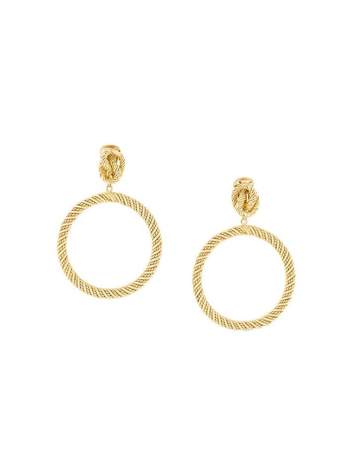 Christian Dior Vintage Rare & Collectable Loop Earrings, Women's, Metallic