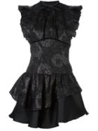 Christian Pellizzari Floral Jacquard Dress, Women's, Size: 40, Black, Polyester/polyamide/silk