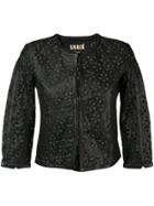 S.w.o.r.d 6.6.44 Cropped Laser Cut Jacket - Black