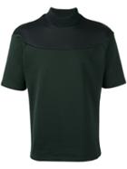 Kolor Ribbed High Neck T-shirt, Men's, Size: 5, Green, Cotton/nylon