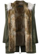 Yves Salomon Green Fur Lined Parka