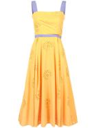 Carolina Herrera Floral Brocade Mid Dress - Yellow