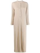 Raquel Allegra Crinkled Maxi Dress - Neutrals