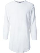 Monkey Time Three Quarter Sleeve T-shirt, Men's, Size: L, White, Cotton