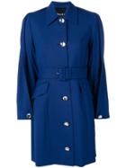 Y/project Folded Detail Trench Coat - Blue