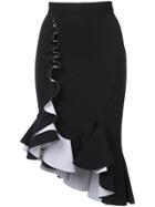 Givenchy Ruffle Trim Skirt - Black