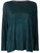 Avant Toi Lightweight Crew Neck Jumper - Blue