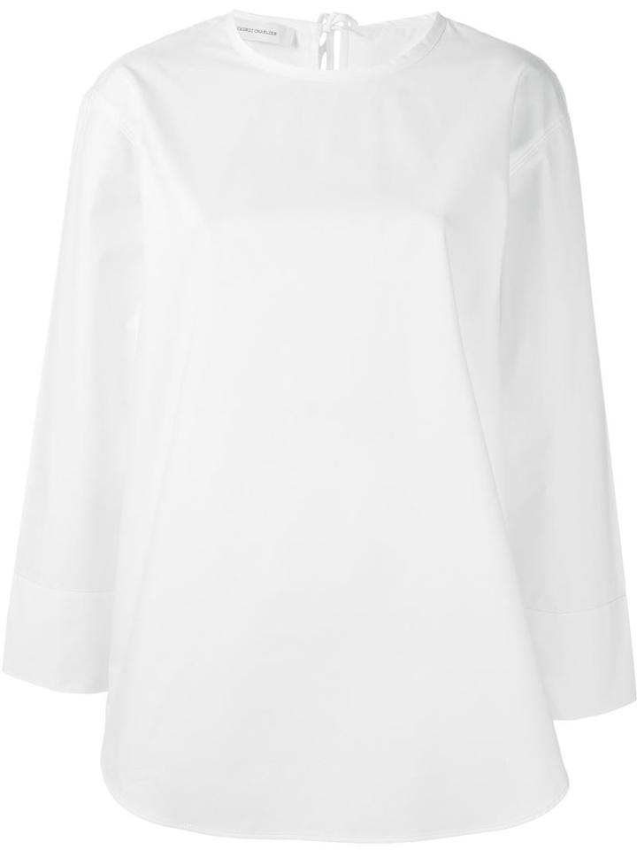 Cédric Charlier Tunic Top, Women's, Size: 38, White, Cotton