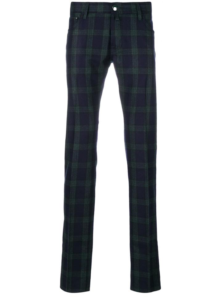 Jacob Cohen Classic Checked Chinos - Blue