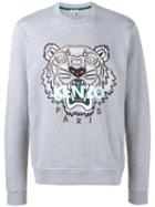 Kenzo - Tiger Embroidered Sweatshirt - Men - Cotton/polyester - Xs, Grey, Cotton/polyester