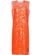 Prada Sequin Shift Dress - Orange