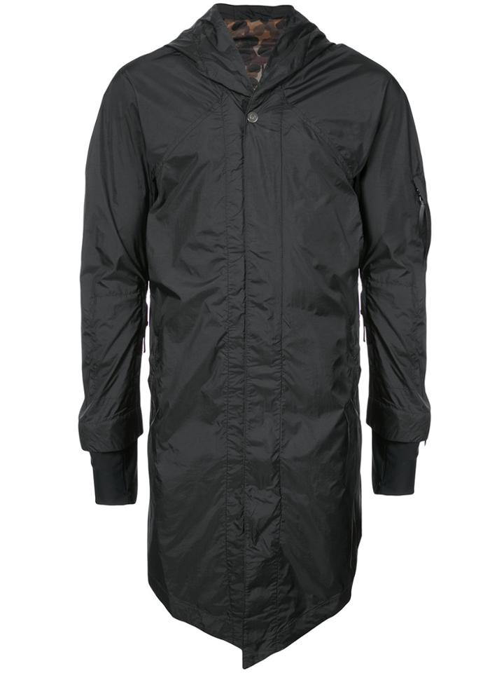 11 By Boris Bidjan Saberi Hooded Slim Fit Raincoat - Black