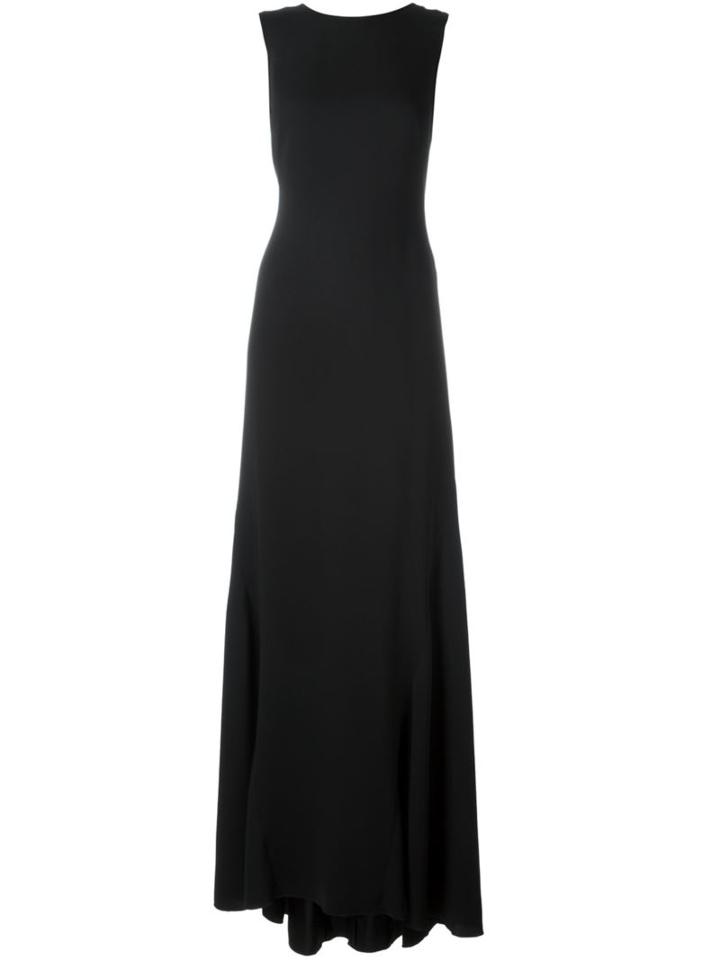 Cédric Charlier Low Back Maxi Dress, Women's, Size: 40, Black, Polyester/acetate/rayon