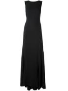 Cédric Charlier Low Back Maxi Dress, Women's, Size: 40, Black, Polyester/acetate/rayon