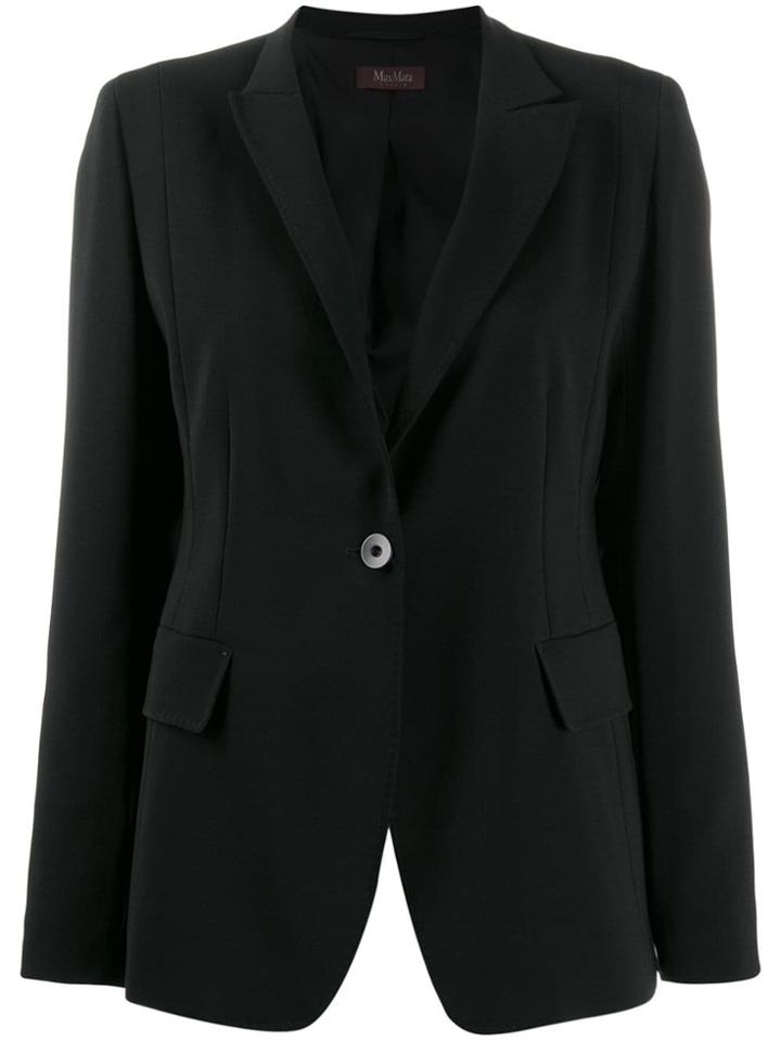 Max Mara Studio Crepe Blazer - Black