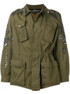 John Richmond Embellished Military Jacket - Green