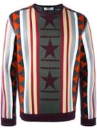 Valentino Geometric Panel Sweatshirt, Men's, Size: Medium, Cotton/viscose/polyurethane