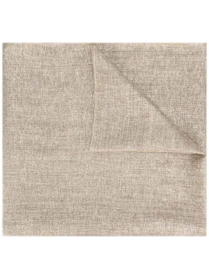 Brunello Cucinelli Frayed Scarf, Women's, Nude/neutrals, Polyester/polyamide/linen/flax