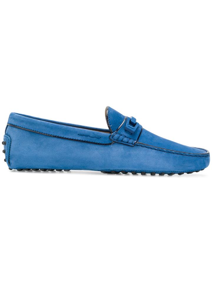 Tod's Flat Design Driving Loafers - Blue