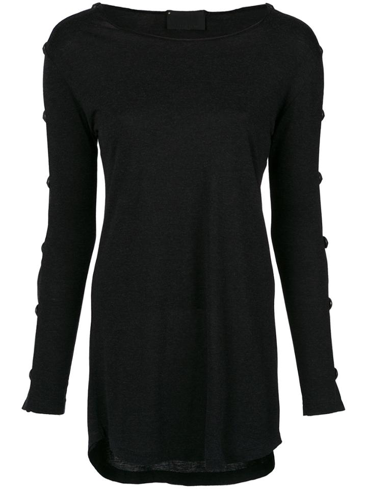 Andrea Bogosian Decorative Buttons Blouse - Black