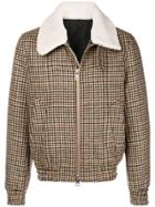 Ami Alexandre Mattiussi Shearling Collar Zipped Jacket - Brown
