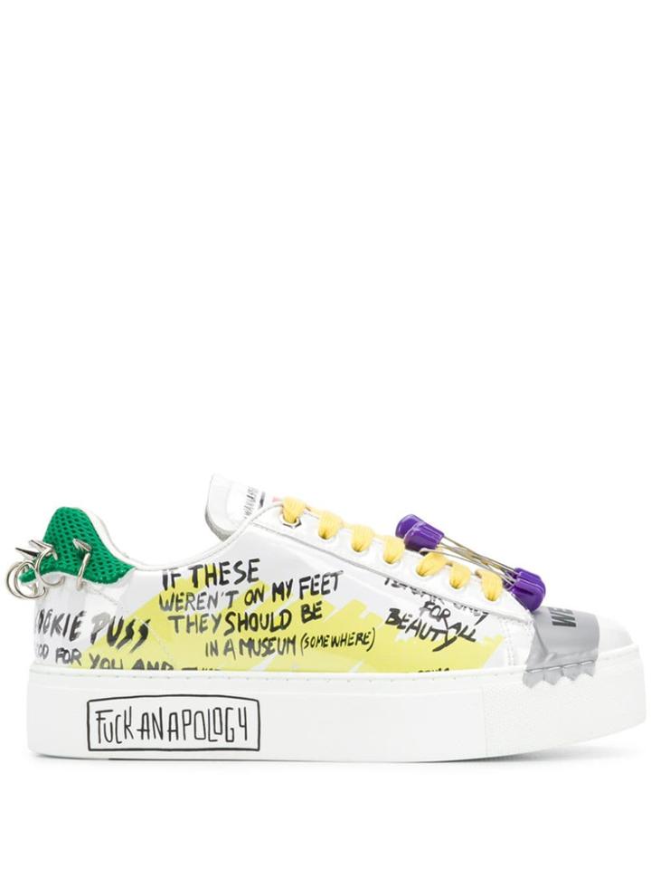 Dsquared2 Graffiti Print Sneakers - White