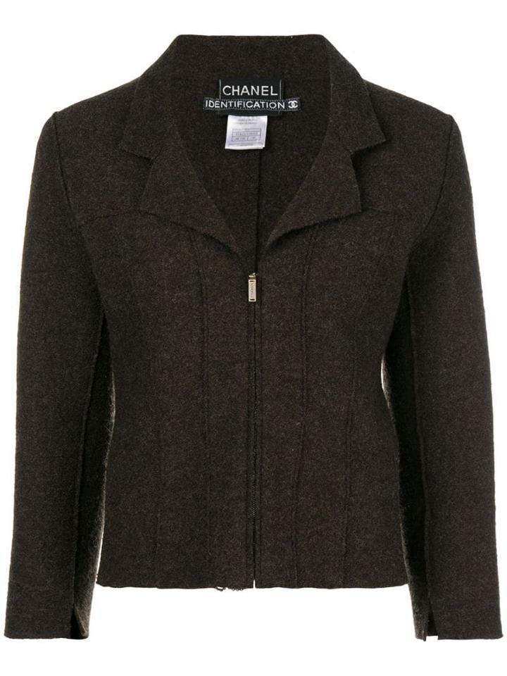 Chanel Pre-owned Long-sleeve Zipped Jacket - Brown