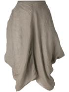 Kristensen Du Nord Pleated Skirt, Women's, Size: 1, Grey, Cotton/linen/flax