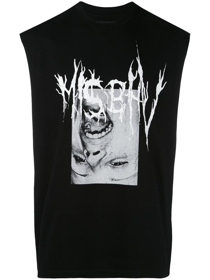Misbhv - Printed Face Tank Top - Men - Cotton - Xs, Black, Cotton