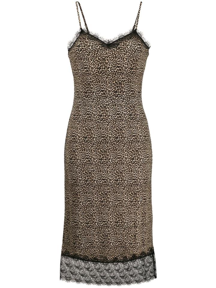 Michael Kors Leopard Print Midi Dress - Neutrals