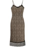 Michael Kors Leopard Print Midi Dress - Neutrals