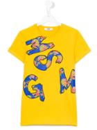 Msgm Kids - Logo Print T-shirt - Kids - Cotton - 14 Yrs, Yellow/orange