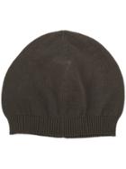 Rick Owens Ribbed Knit Beanie Hat - Brown