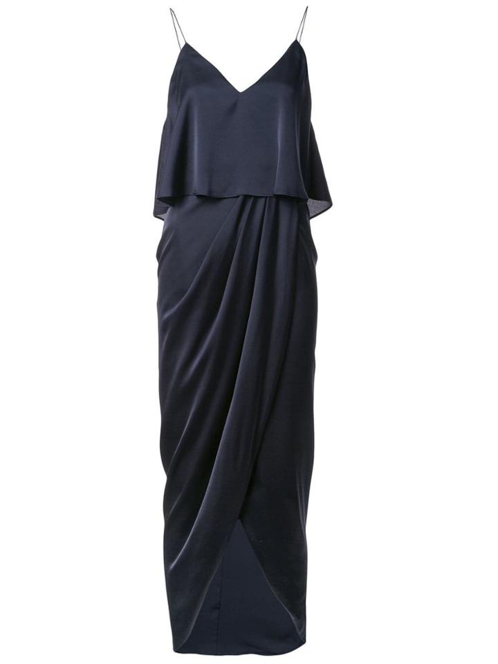 Shona Joy Slit Detail Long Dress - Blue