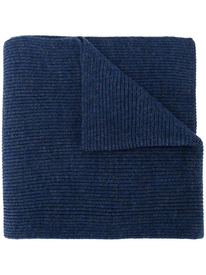 Polo Ralph Lauren Ribbed Logo Scarf - Blue