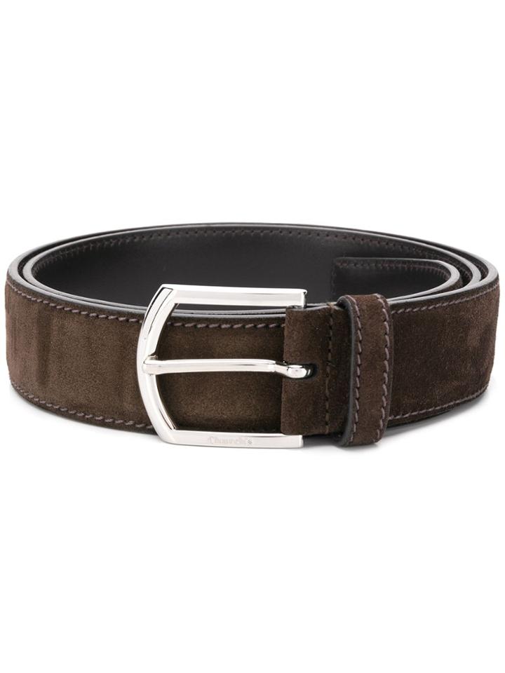 Church's Buckled Suede Belt - Brown