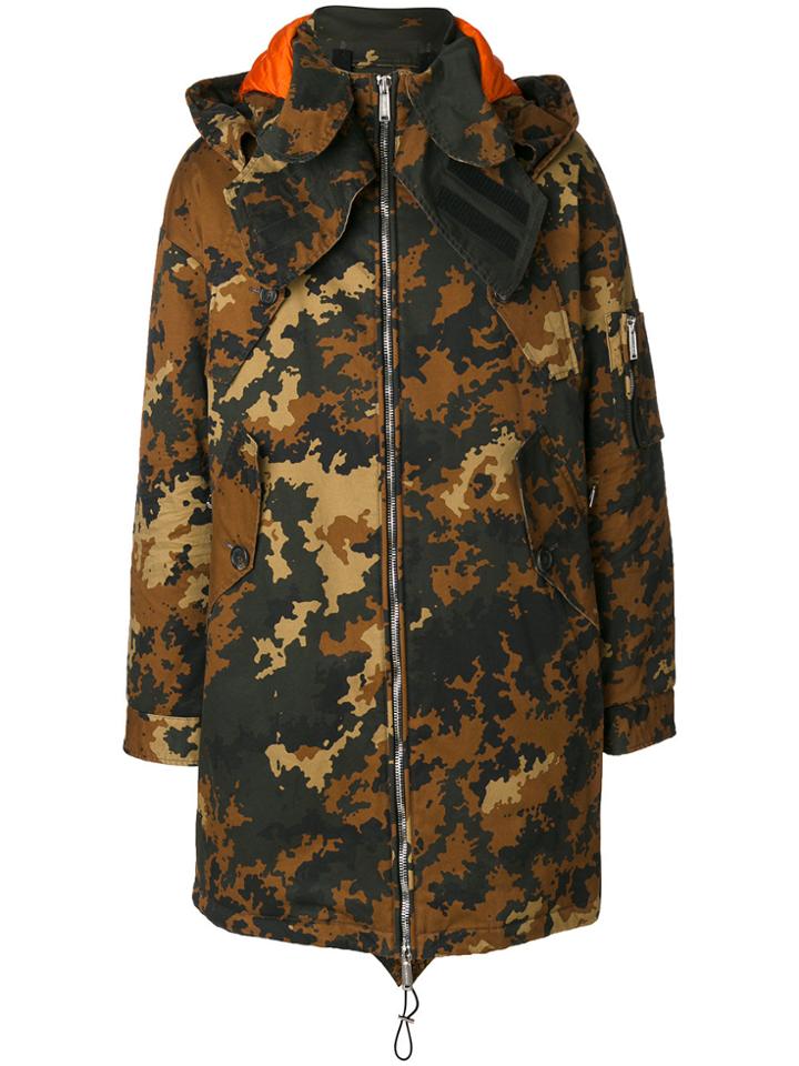 Dsquared2 Oversized Camouflage Parka - Multicolour