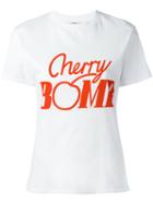 Ganni Cherry Bomb T-shirt, Women's, Size: Xl, White, Cotton