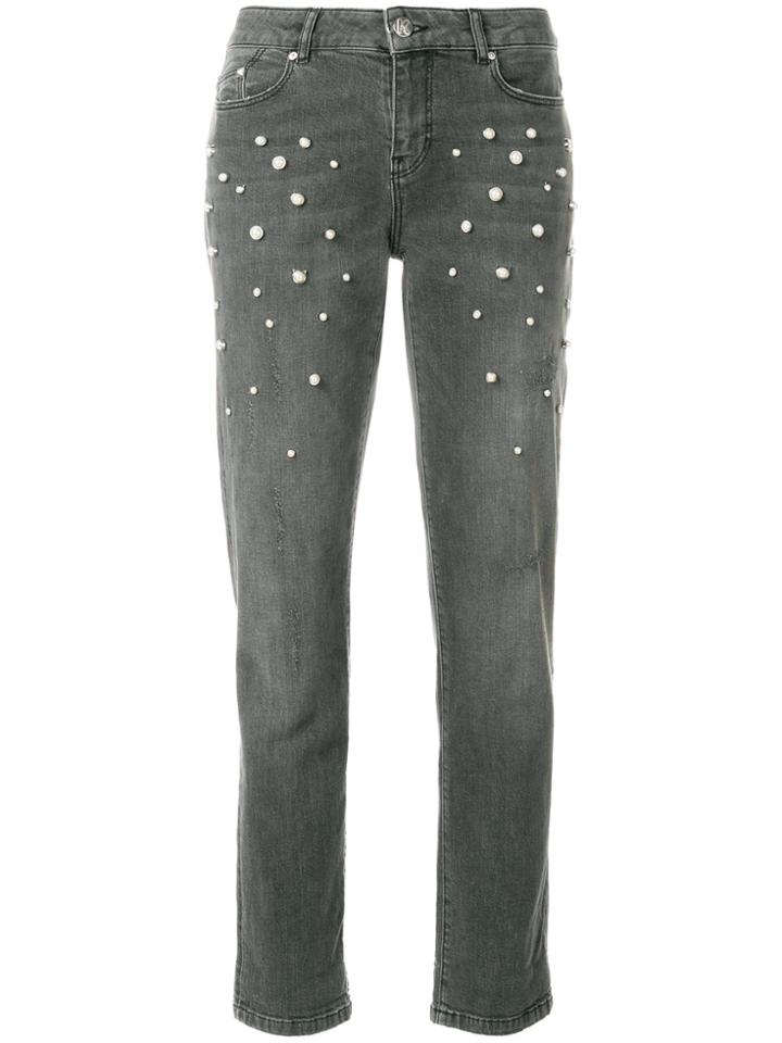 Karl Lagerfeld Choupette Pearl Jeans - Grey