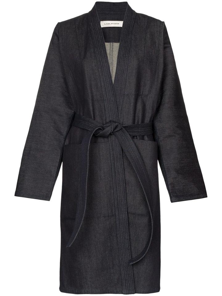 A Plan Application Judo Belted Denim Jacket - Blue