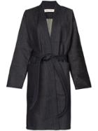 A Plan Application Judo Belted Denim Jacket - Blue