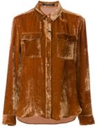 Luisa Cerano Velvet Shirt - Brown