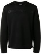 Emporio Armani Printed Logo Sweatshirt - Black